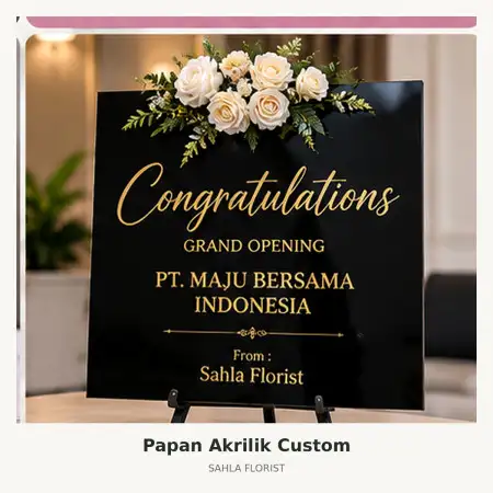 Papan Bunga Akrilik Melawai